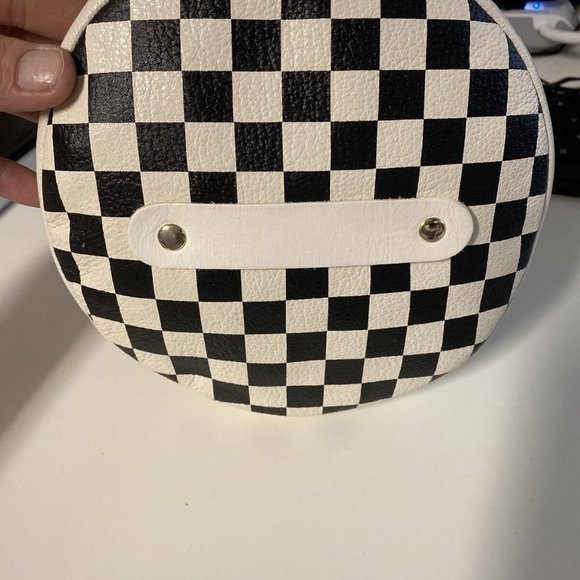 Clare V Checkered Leather Circle Clutch - Picture 3 of 6